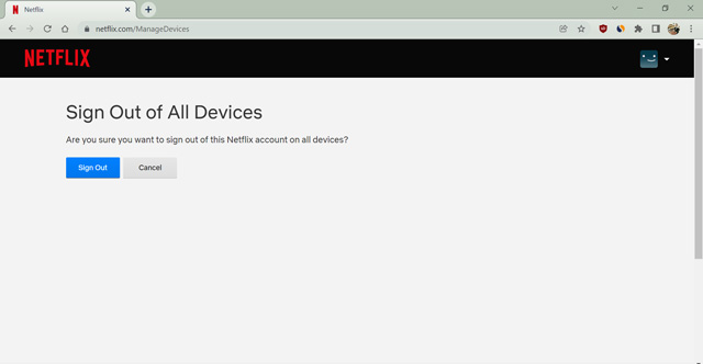 అన్ని పరికరాల నుండి సైన్ అవుట్ చేయడాన్ని నిర్ధారించండి